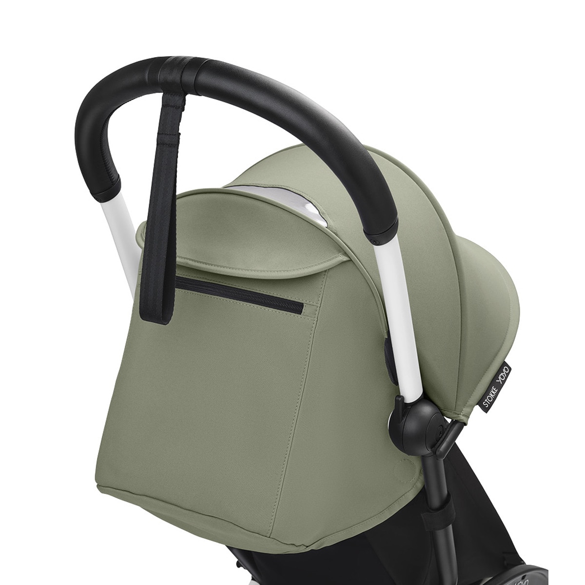 Silla de Paseo Stokke® YOYO³ con Chasis Blanco y 6+ color pack Verde Oliva Verde-2