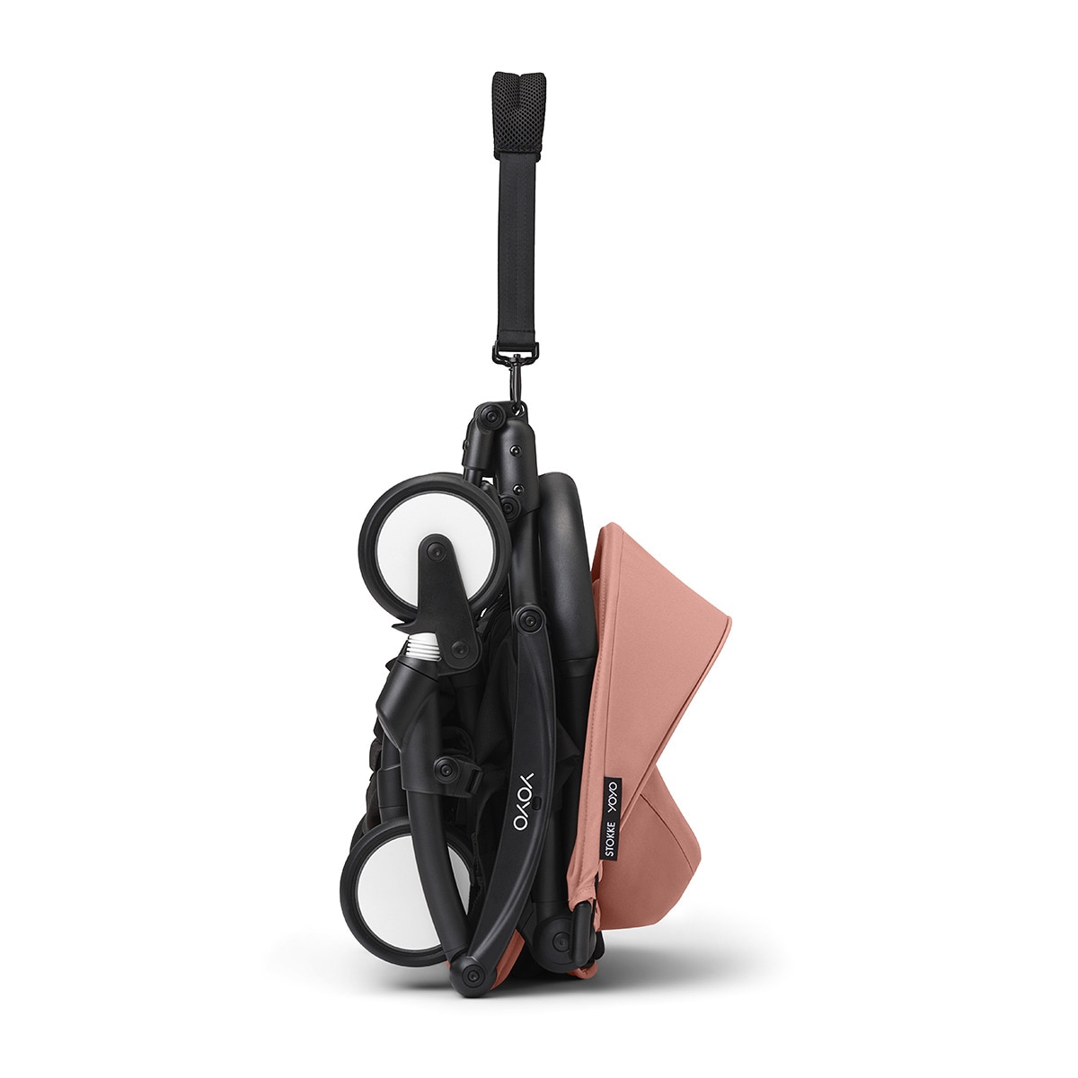 Carrinho de passeio Stokke® YOYO³ com chassis preto e pack de 6+ cores Gengibre Rosa-5