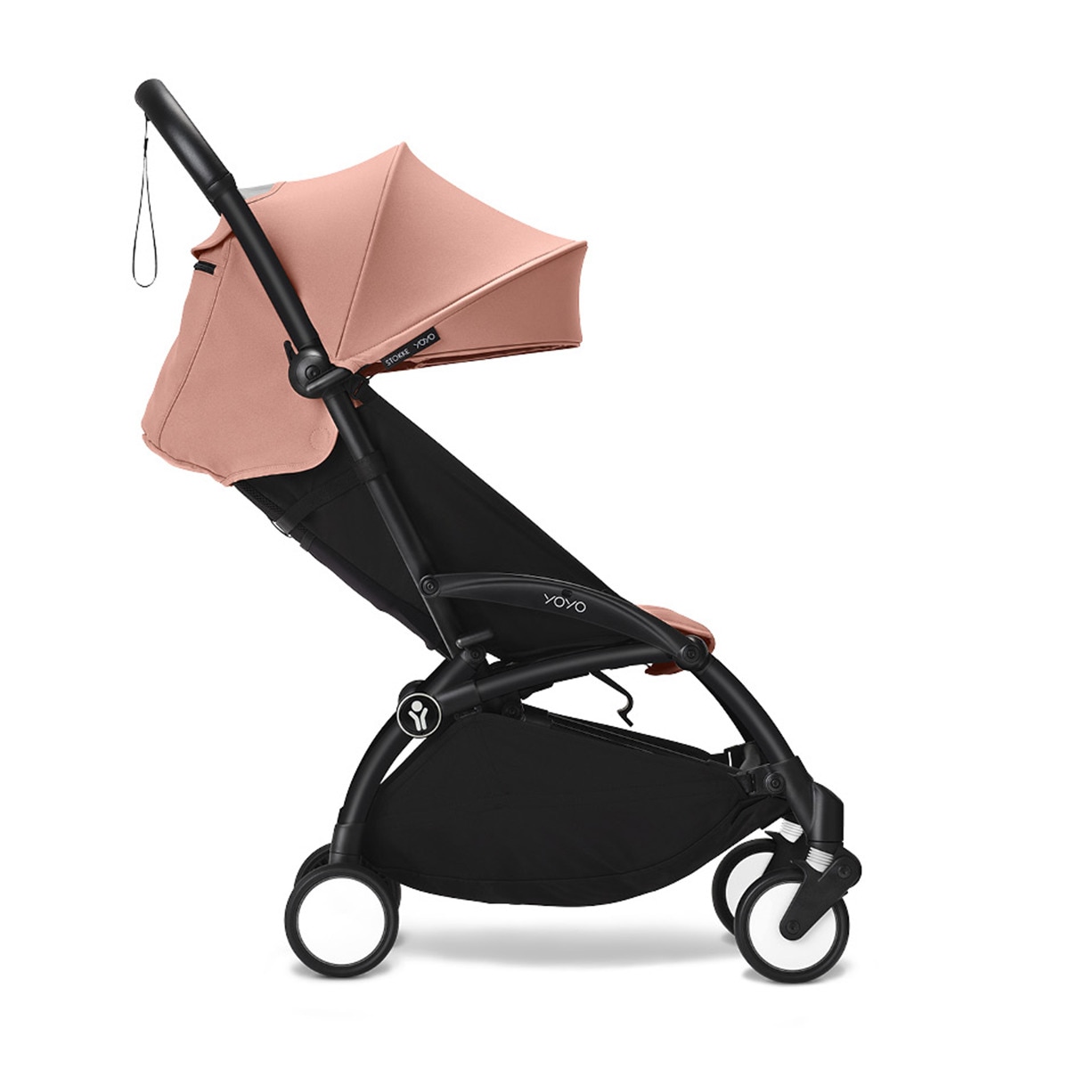 Carrinho de passeio Stokke® YOYO³ com chassis preto e pack de 6+ cores Gengibre Rosa-3