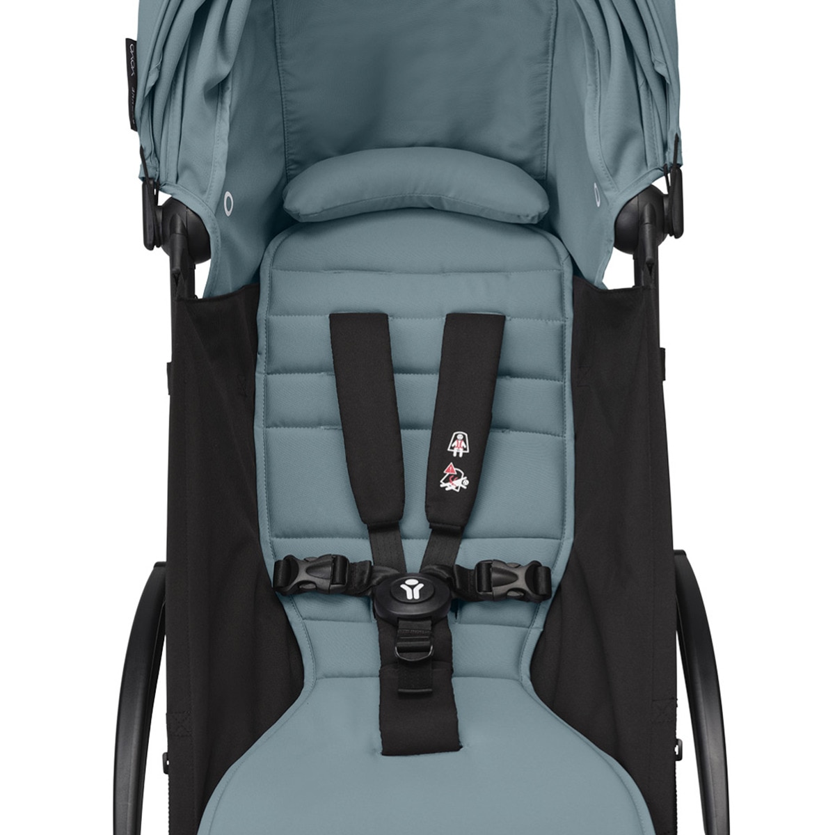 Silla de Paseo Stokke® YOYO³ con Chasis Negro y 6+ color pack Aqua Azul-4