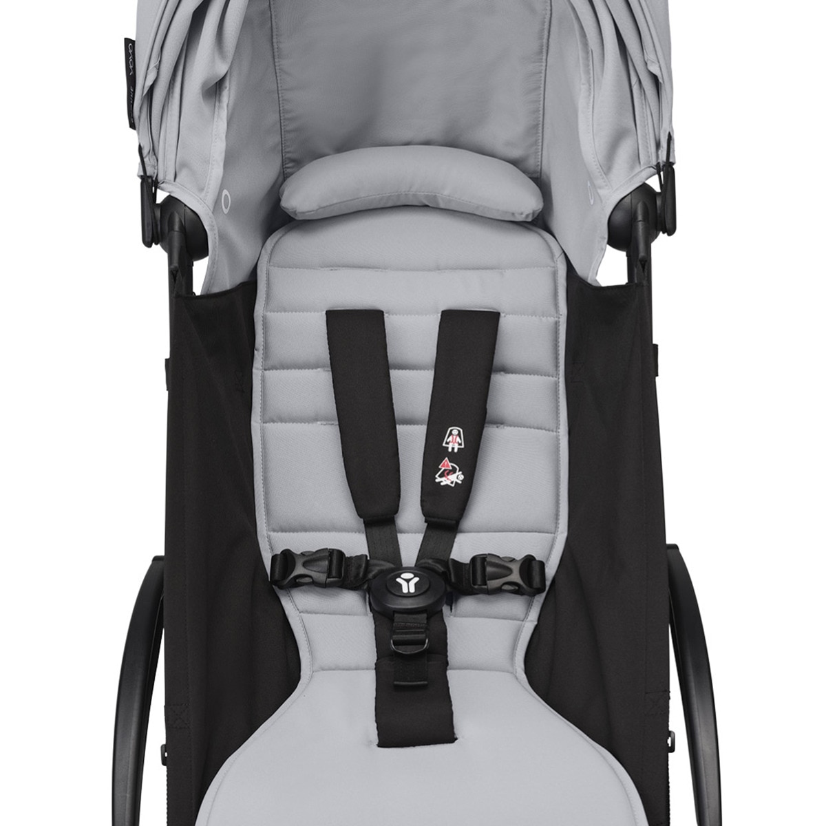 Silla de Paseo Stokke® YOYO³ con Chasis Negro y 6+ color pack Stone Gris-4
