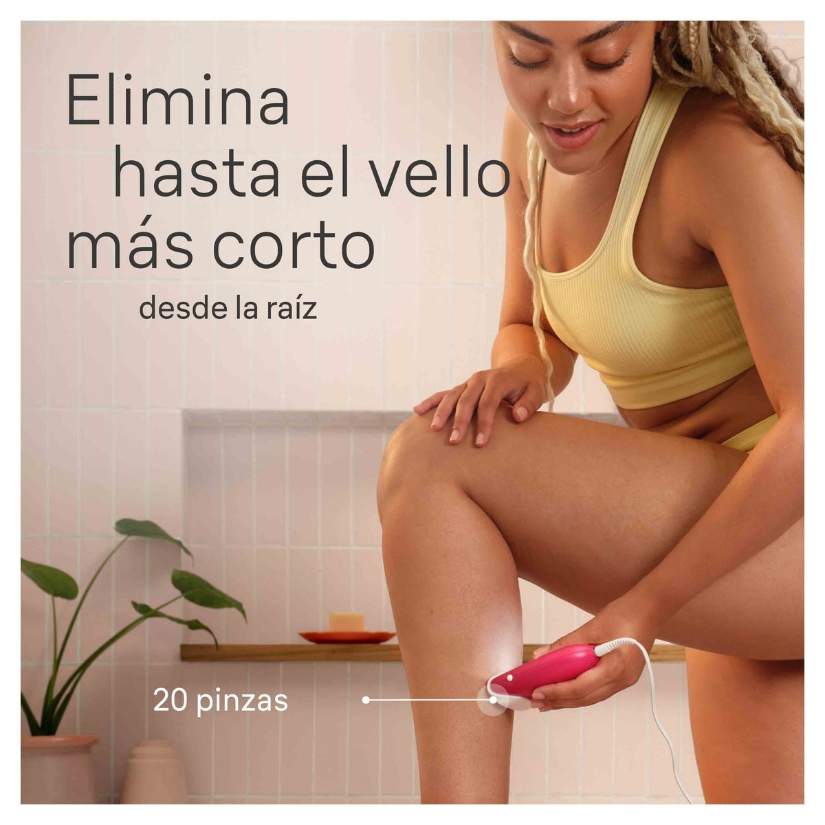 Depiladora eléctrica Braun Silk-épil 3 con capuchón con rodillo de masaje Rosa-5