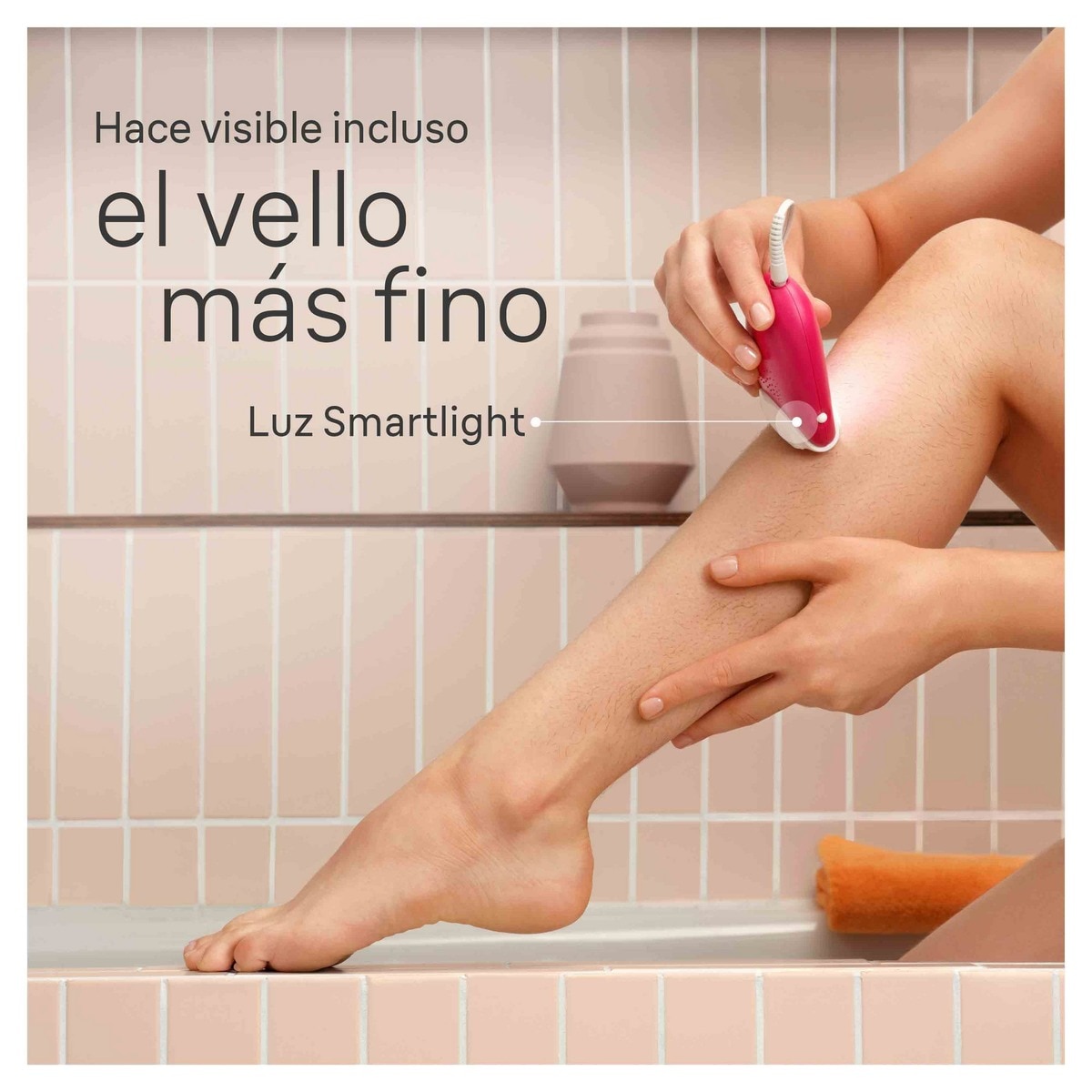 Depiladora eléctrica Braun Silk-épil 3 con capuchón con rodillo de masaje Rosa-3