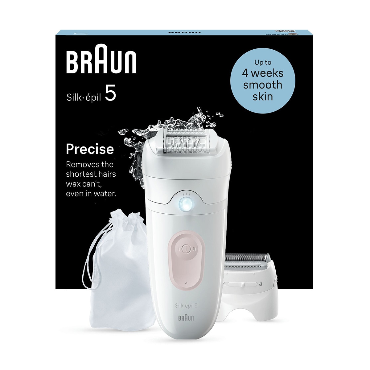 Depiladora eléctrica Braun Silk-épil 5, inalámbrica, uso en seco y húmedo Blanco / Flamenco-7
