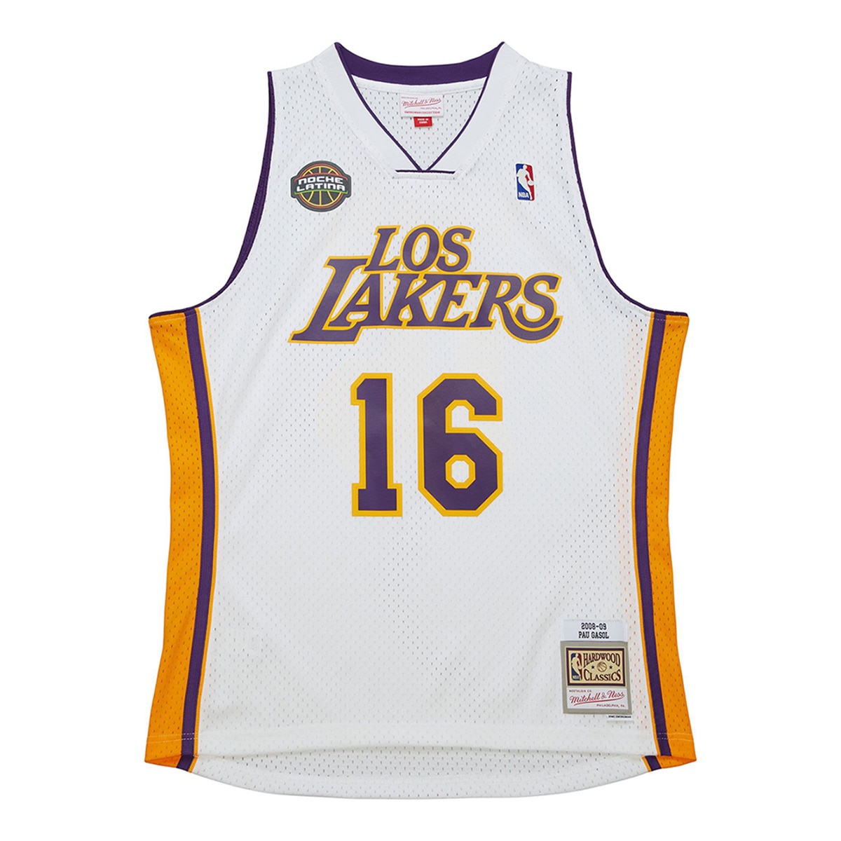 Imagen 0 de Camiseta de hombre Swingman Los Angeles Lakers Pau Gasol 2008 Mitchell and Ness Blanco