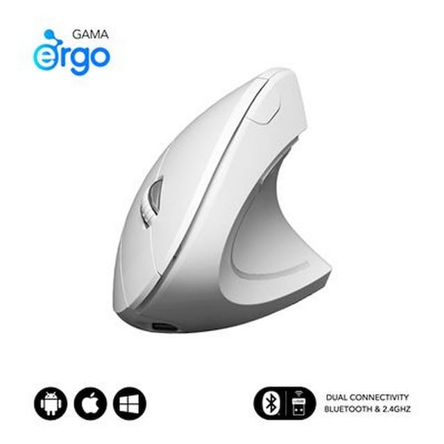Imagem 0 de Rato Ótico Vertical Ergo Dual Subblime Bateria - Branco