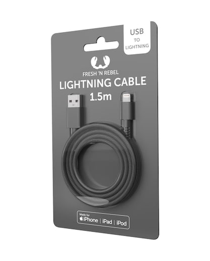 Imagen 0 de Cable USB A  LIGHTNING Fresh ´n Rebel  1,5M Storm Grey