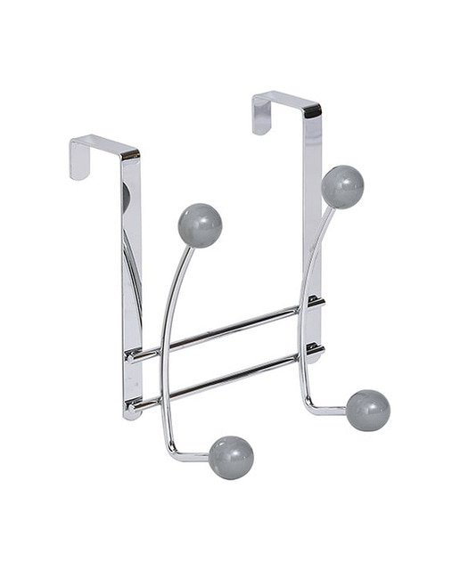 Imagen 0 de Perchero metal 4 gancho cromado-gris