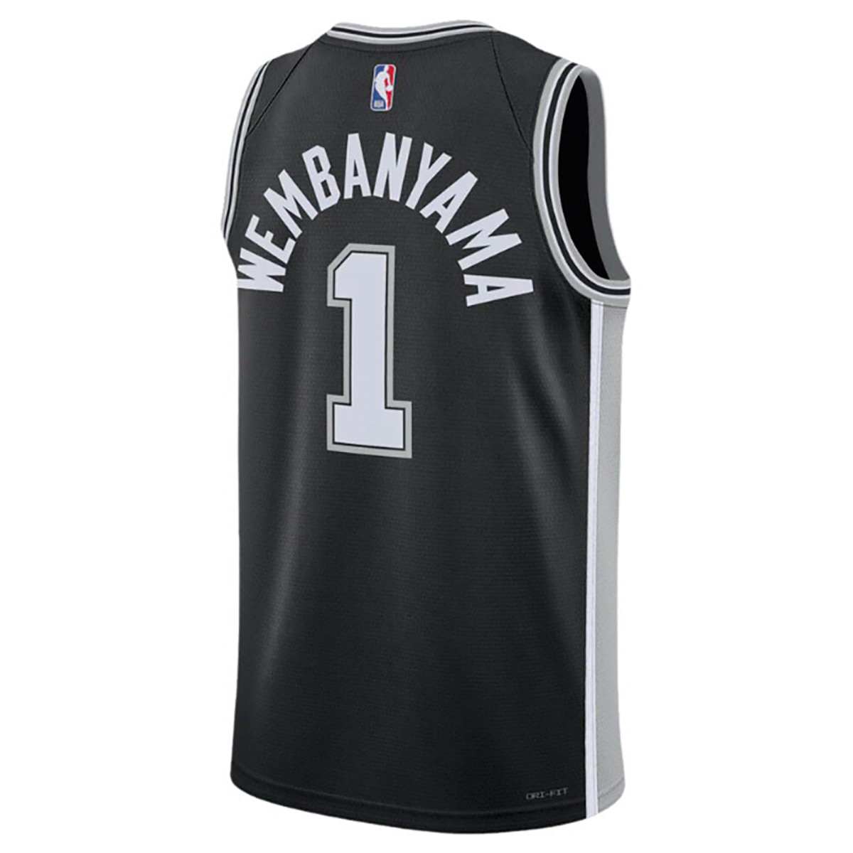 T-shirt de Criança San Antonio Spurs Wembanyama Icon Edition Preto-2