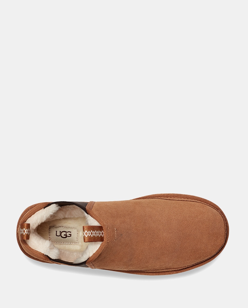 Botas Neumel Tipo Chelsea com Forro de Lã e em Camurça Camel-9