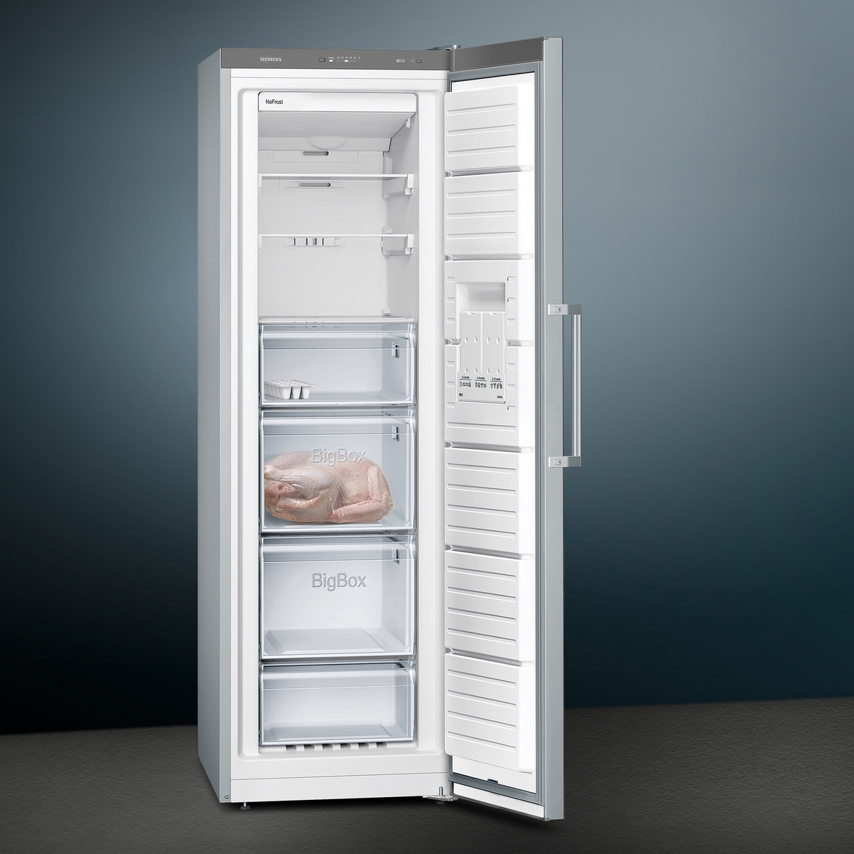 Congelador vertical Siemens No Frost - GS36NVIEP Inox antihuellas-4