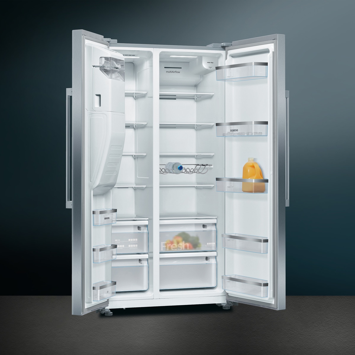 Frigorífico americano Siemens No Frost - Dispensador - KA93DAIEP. . Inox antihuellas-4