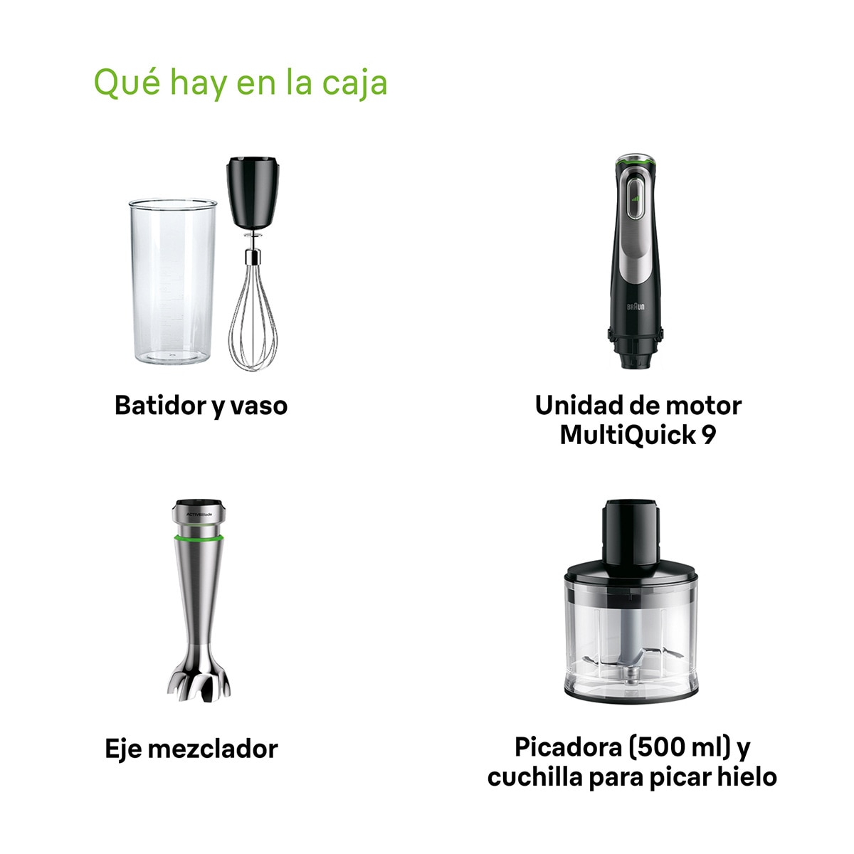Batidora de mano Braun Minipimer MultiQuick 9 MQ9135XI SmartSpeed avanzado Negro-7