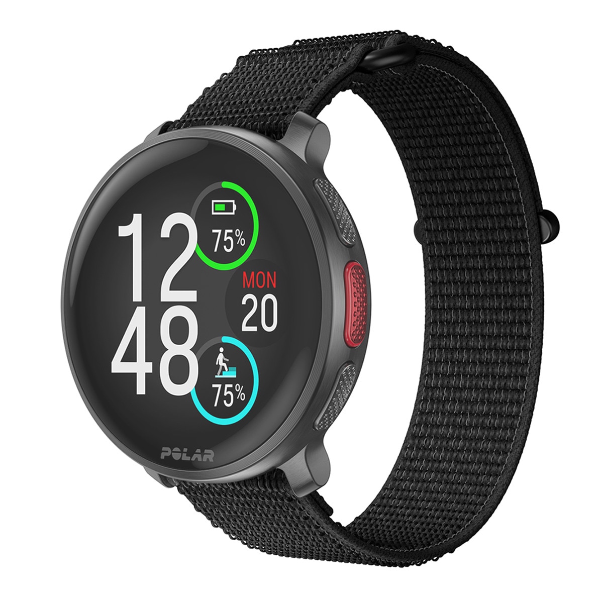 Bracelete para Relógio 22 mm em Nylon e Velcro M-L Preto-4