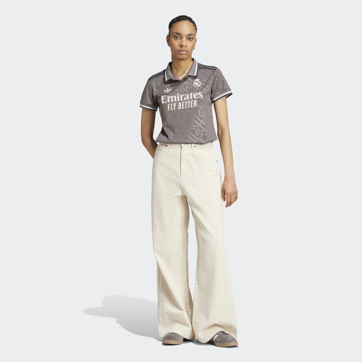 T-shirt de Mulher 3.º Equipamento Real Madrid 24/25 Cinzento-5