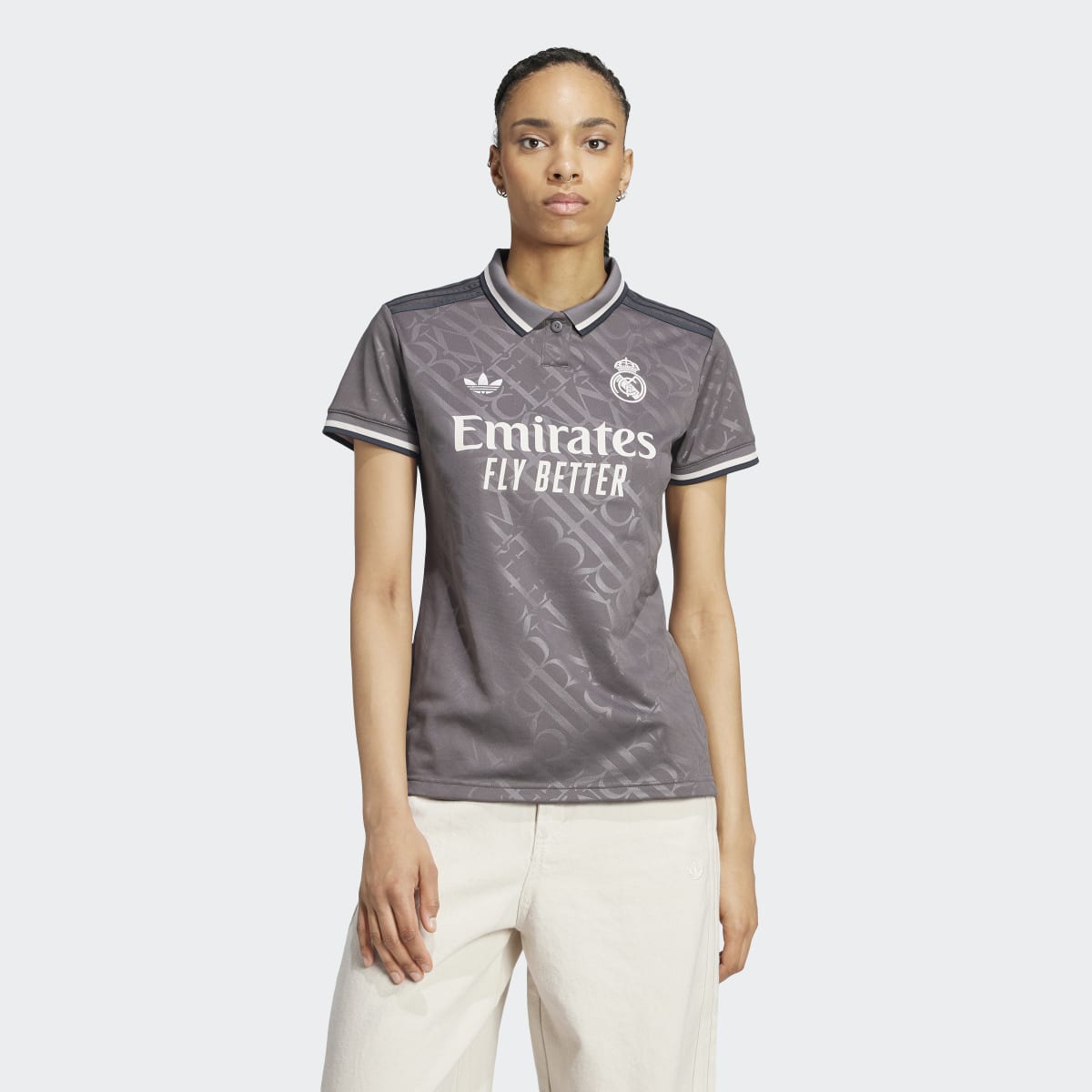 T-shirt de Mulher 3.º Equipamento Real Madrid 24/25 Cinzento-1