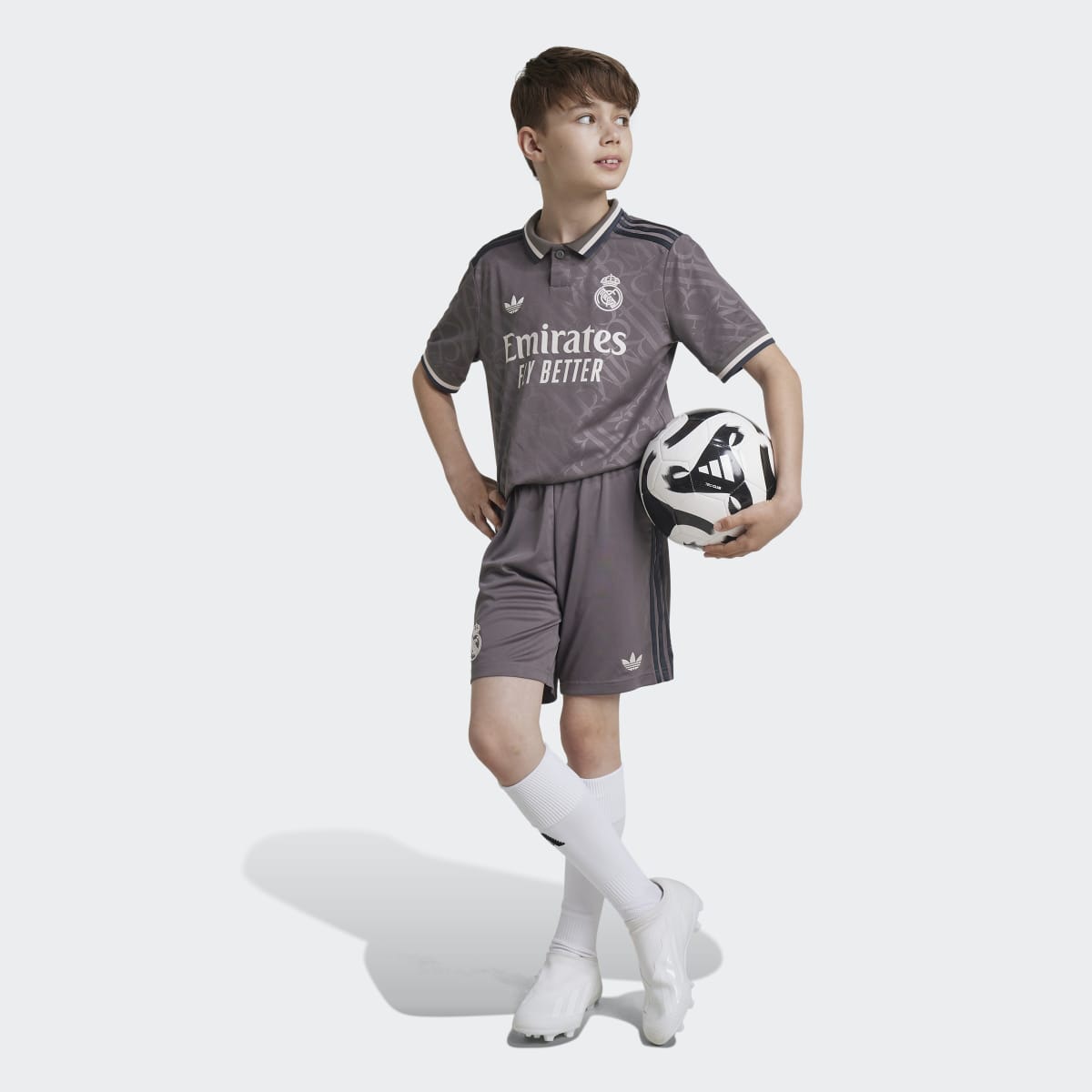 Calções de Criança 3.º Equipamento Real Madrid 24/25 Cinzento-4