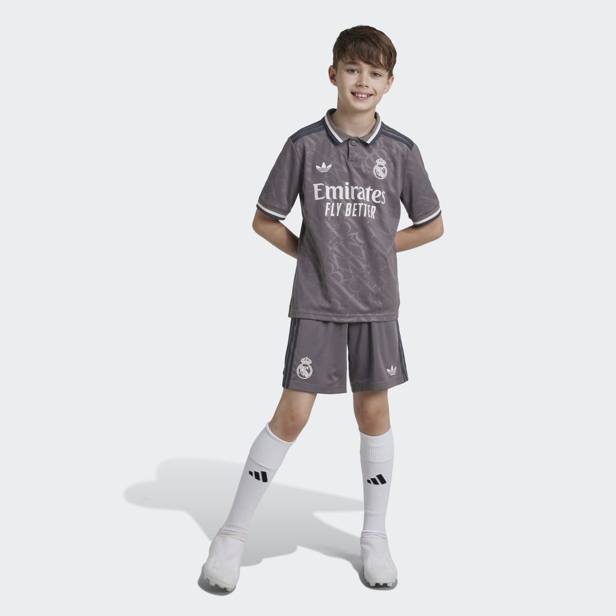 Calções de Criança 3.º Equipamento Real Madrid 24/25 Cinzento-5