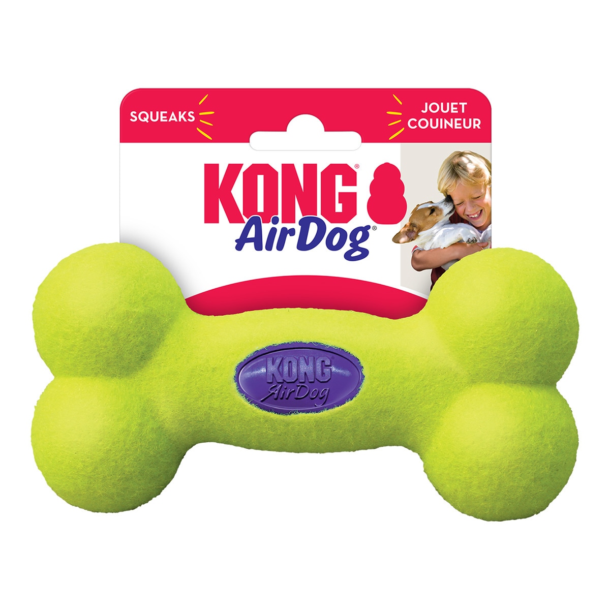 Juguete Kong para perros Bone Squeaker Amarillo-1