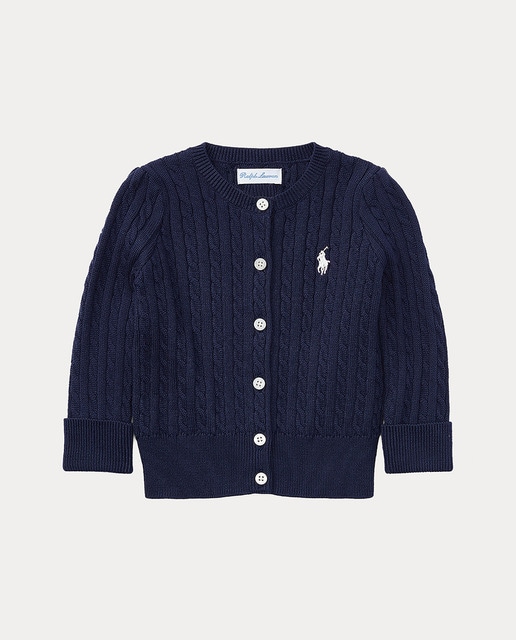 Imagen 0 de Cárdigan de bebé niña de algodón en punto de ochos