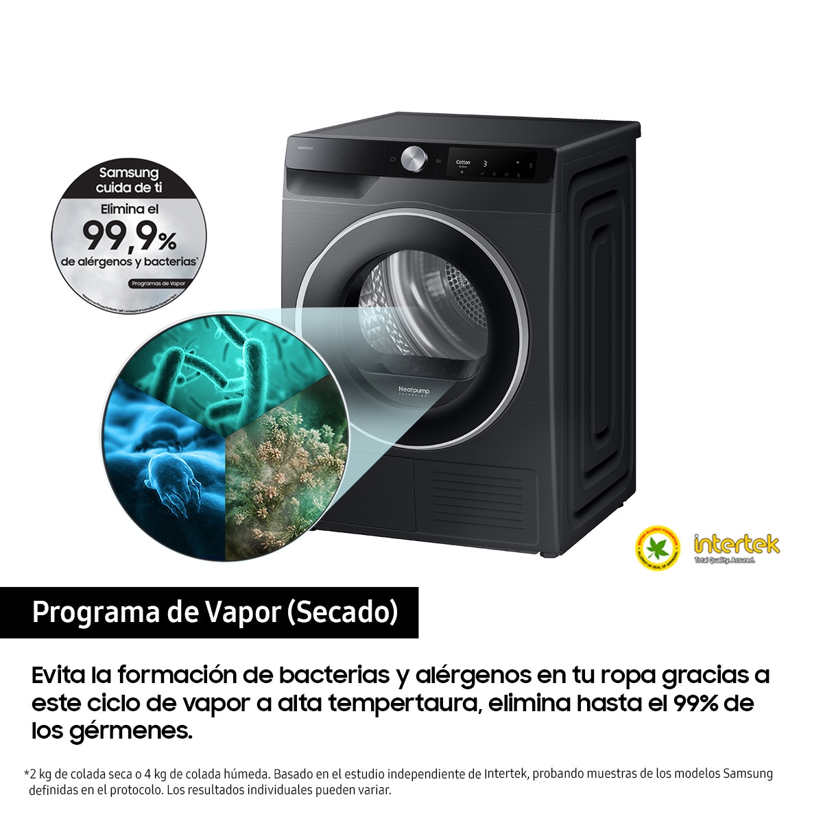 Secadora  AI Samsung 9kg Hygiene Care Clase C Negra DV90T6240LB/S3 Negro-5
