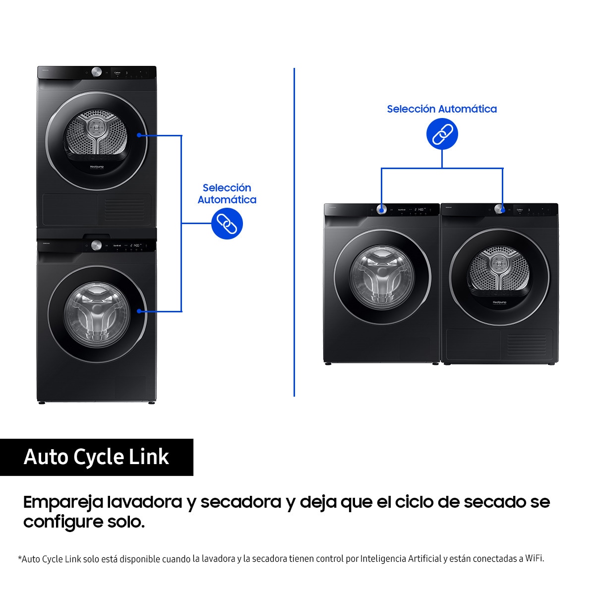 Secadora  AI Samsung 9kg Hygiene Care Clase C Negra DV90T6240LB/S3 Negro-7