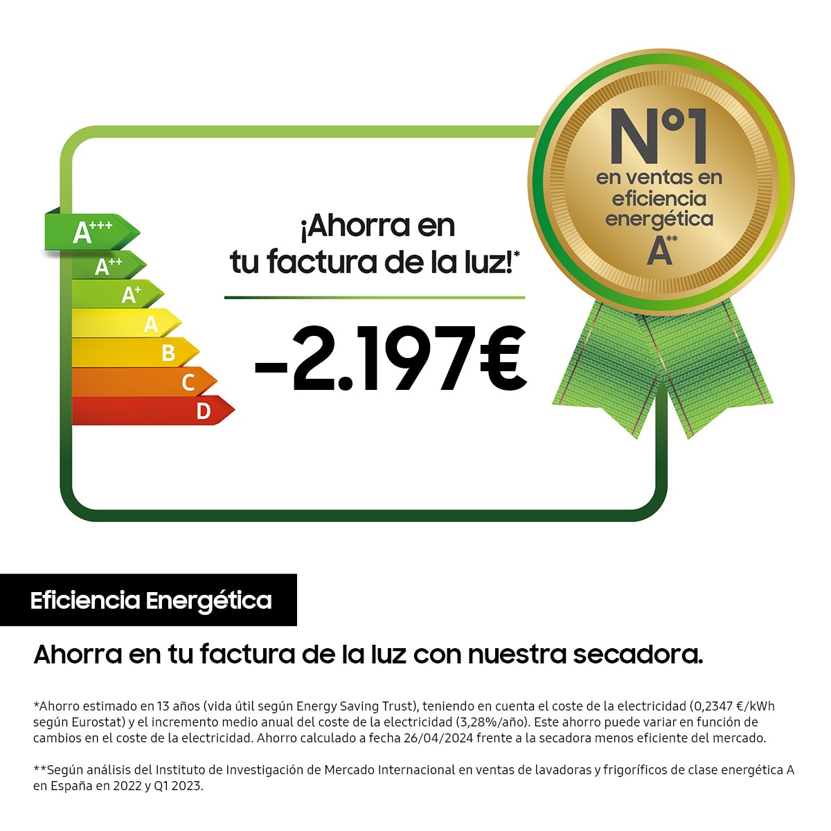 Secadora AI Samsung 9kg Hygiene Care Clase C Blanca DV90CGC2A0AEEC