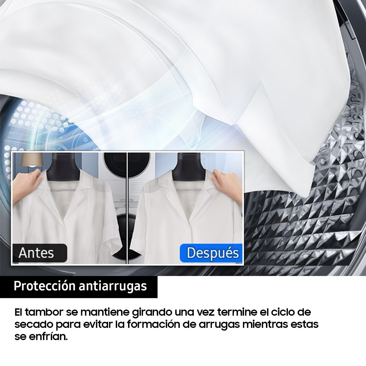 Secadora AI Samsung 9kg Hygiene Care Clase C Blanca DV90CGC2A0TEEC Blanco-8