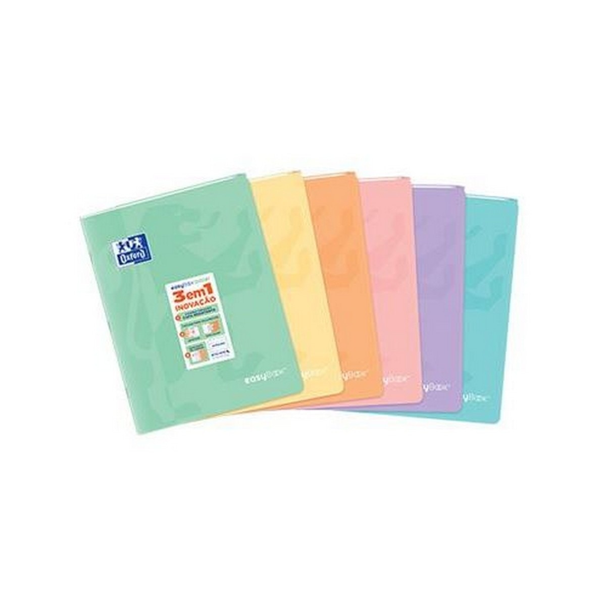 Caderno Agrafado Oxford EasyBook A4 Pautado Pastel 1