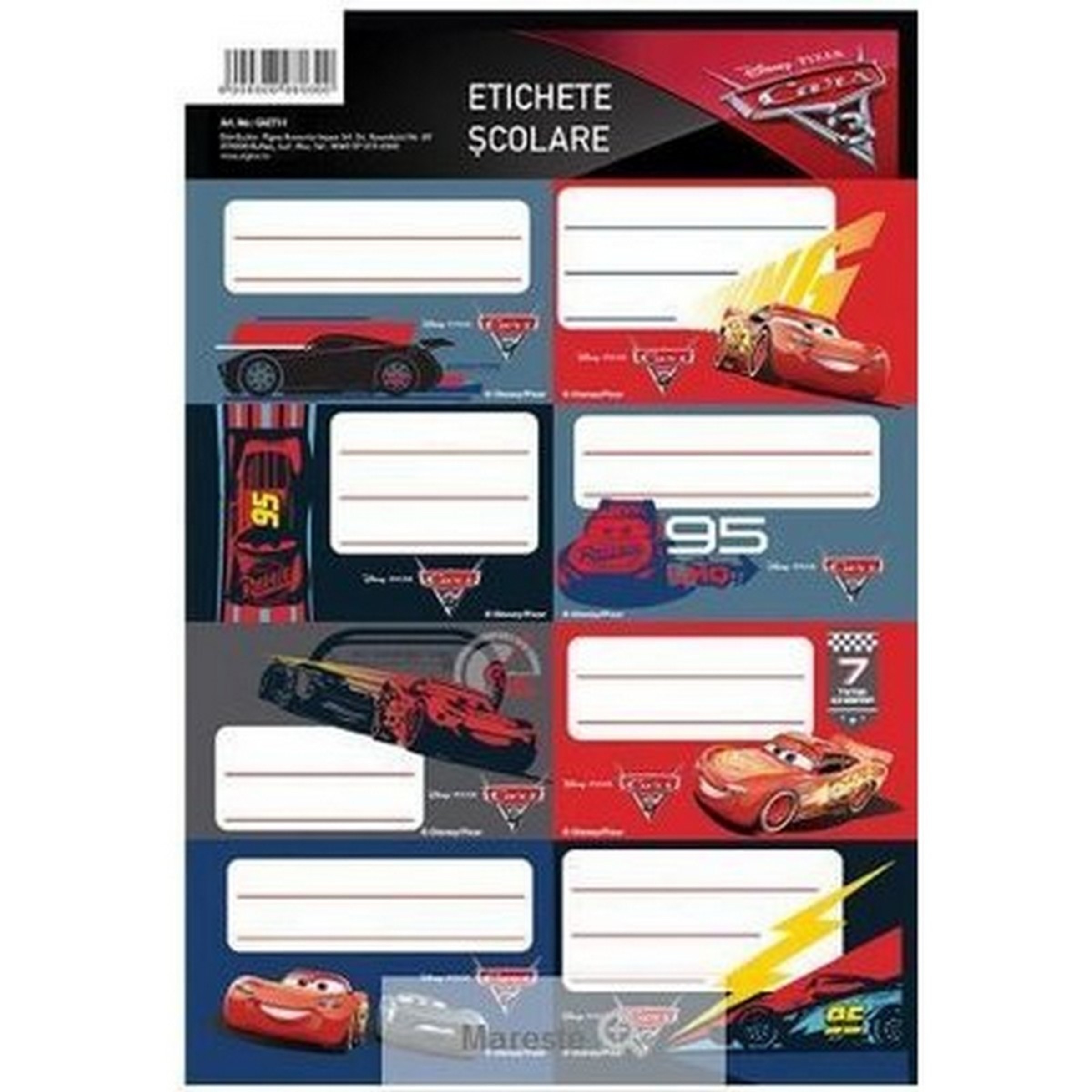 Imagem 0 de Etiquetas d eIdentificar Disney Cars