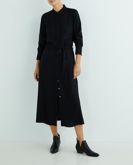 Imagen 0 de Vestido midi camisero mujer