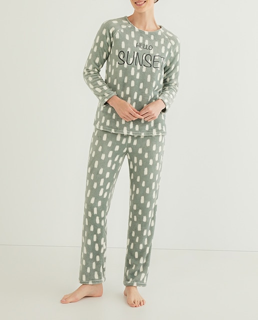 Imagen 0 de Pijama mujer polar estampado
