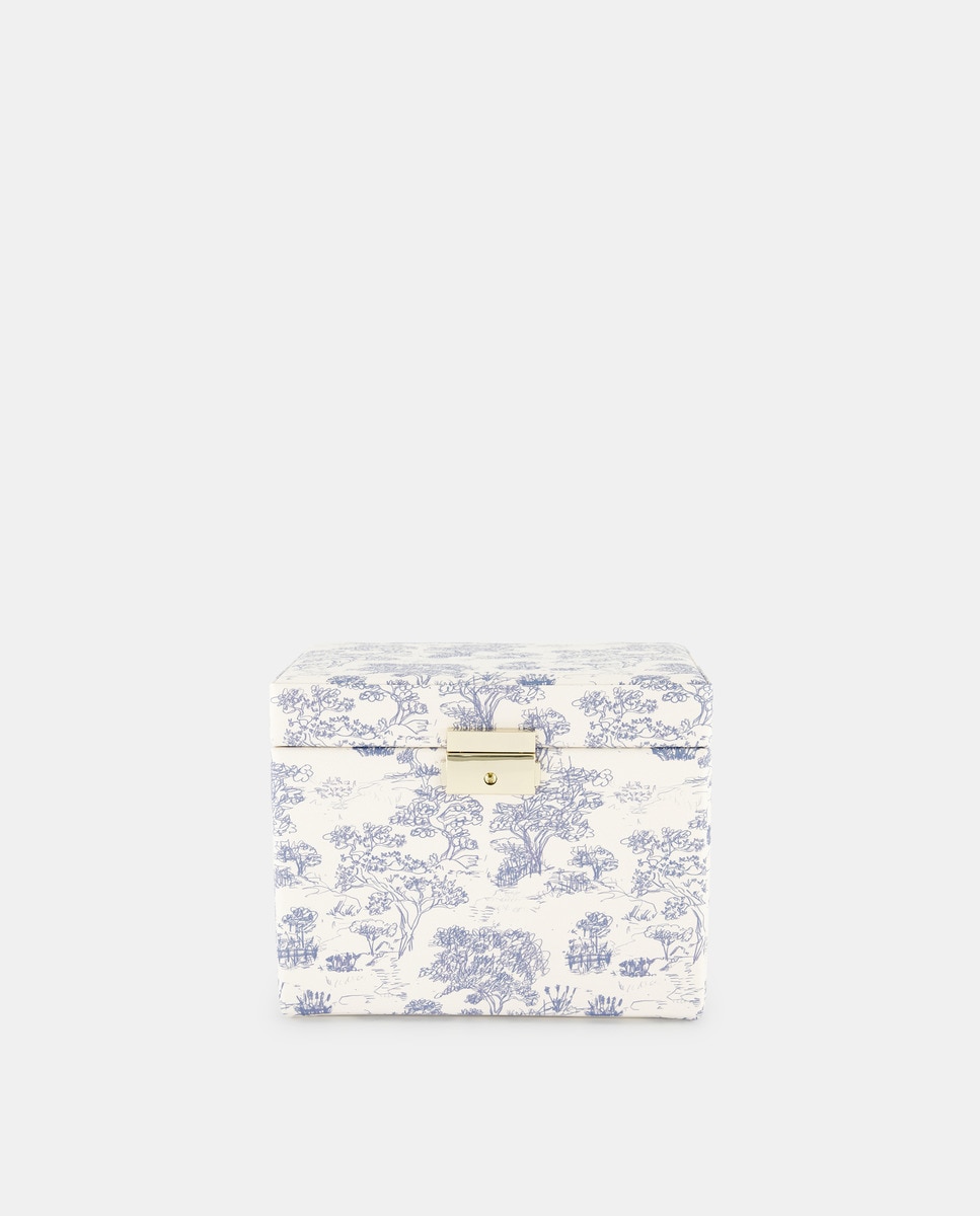 Guarda-Joias com Estampado de Baú Azul-claro-1