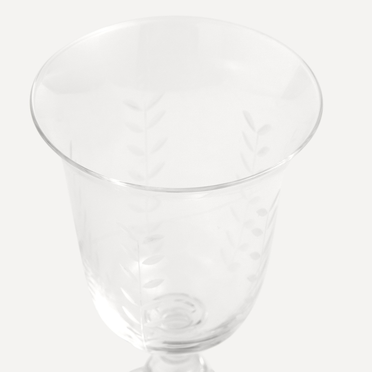 Copo de Vinho de Cristal Talhado à Mão Constanza Transparente-2