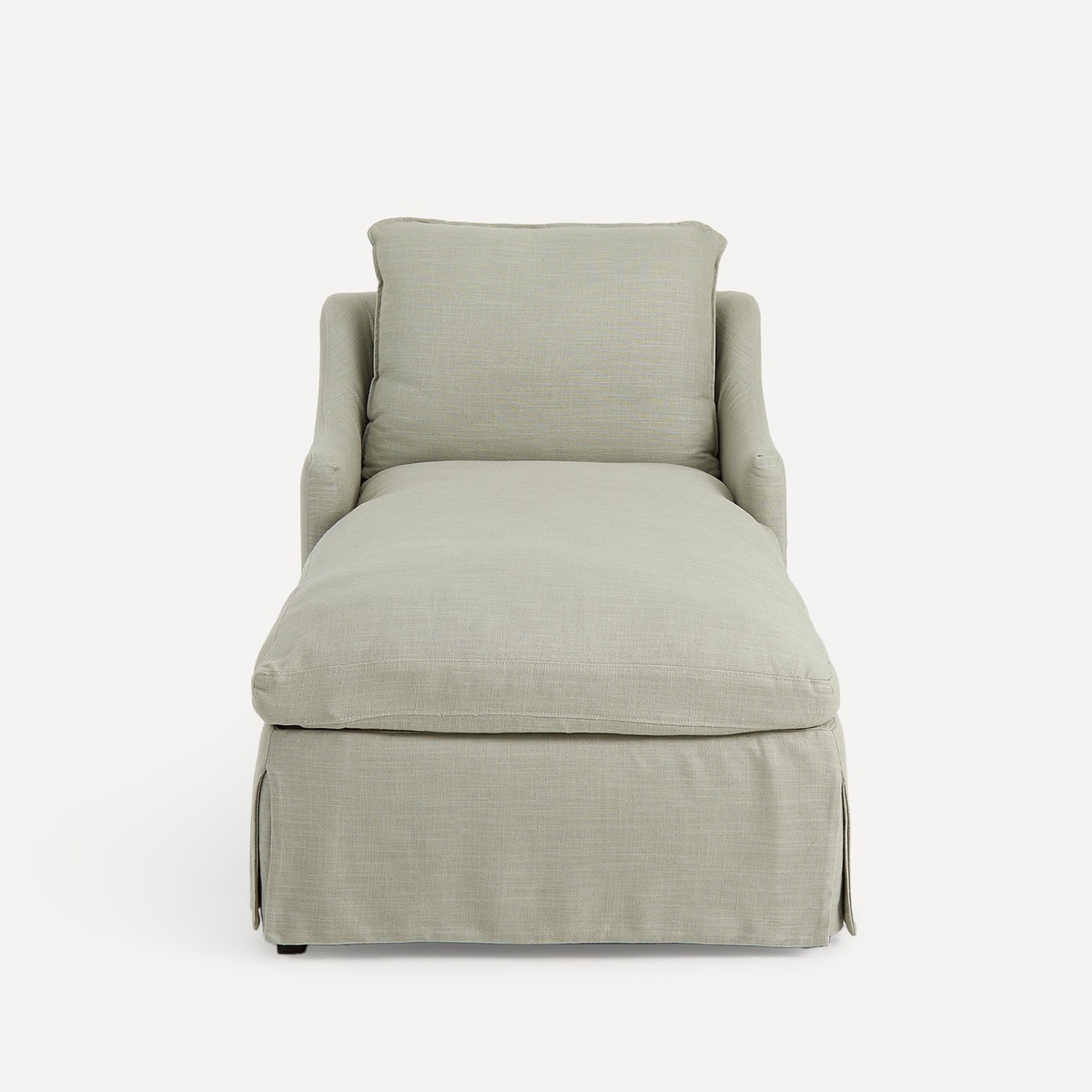 Chaise longue estofada em linho Hampton Pedra-2