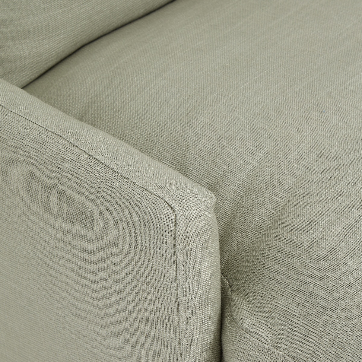 Chaise longue estofada em linho Hampton Pedra-5