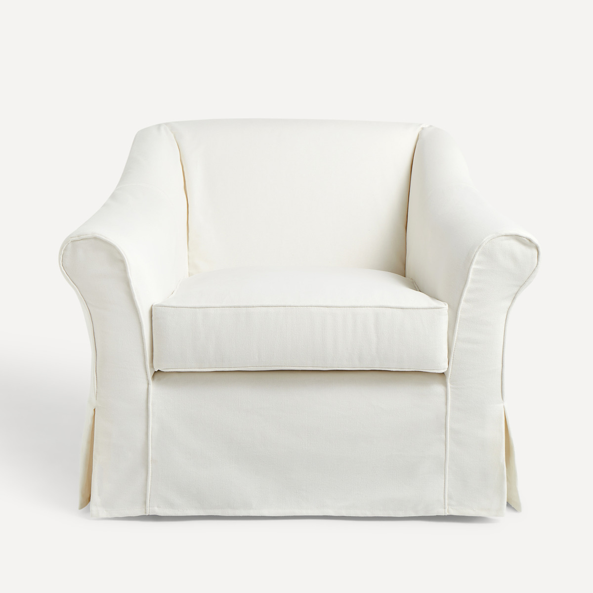 Sillón desenfundable en algodón y lino Menorca El Corte Inglés Blanco-6