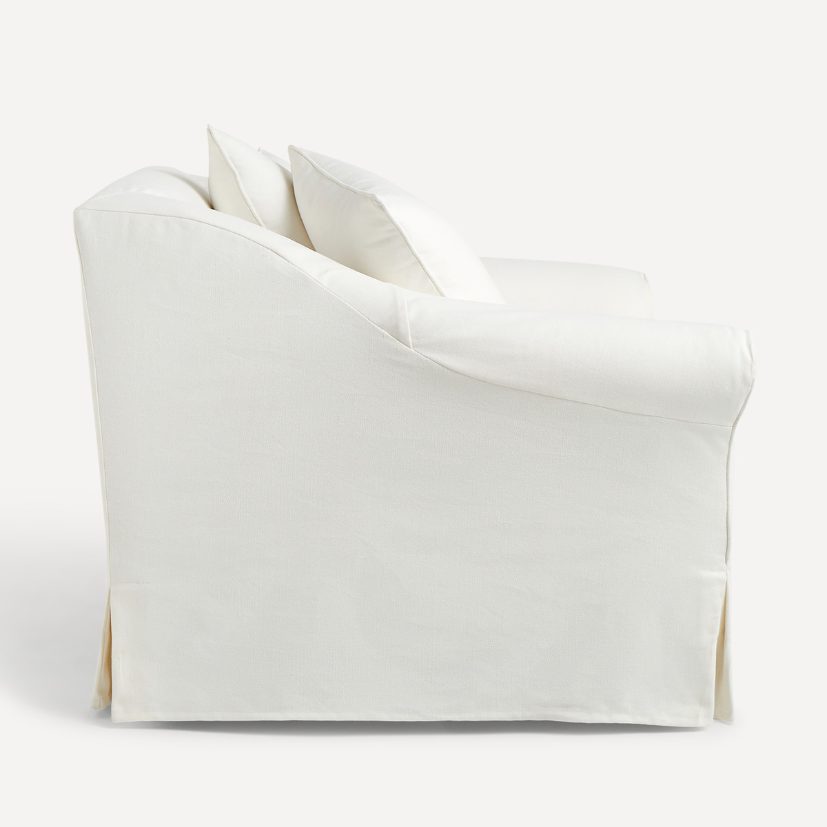 Sillón desenfundable en algodón y lino Menorca El Corte Inglés Blanco-3
