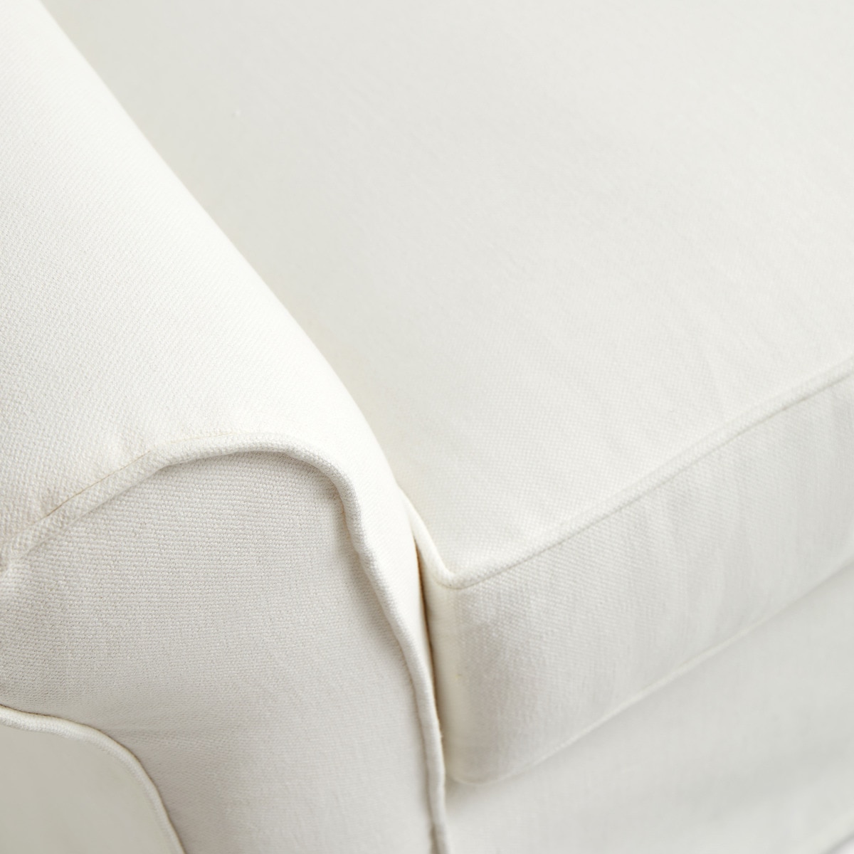 Sillón desenfundable en algodón y lino Menorca El Corte Inglés Blanco-5
