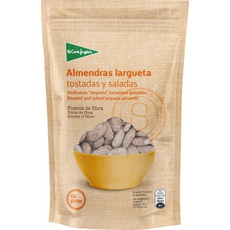 almendras largueta tostadas y saladas Sin Gluten bolsa 150 g - El Corte Ingles