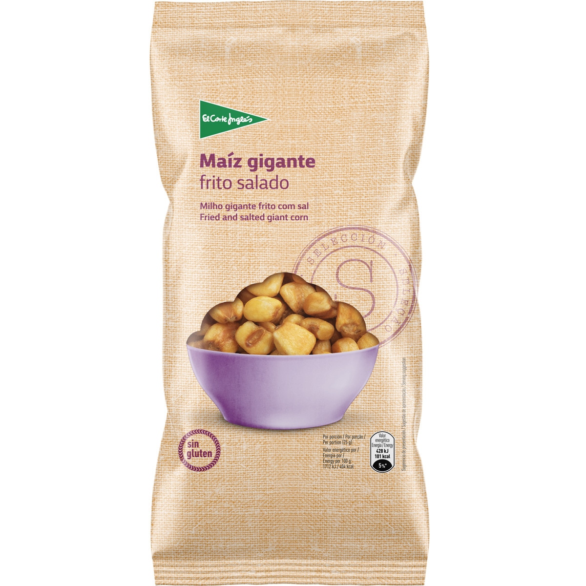 maíz gigante frito salado bolsa 150 g