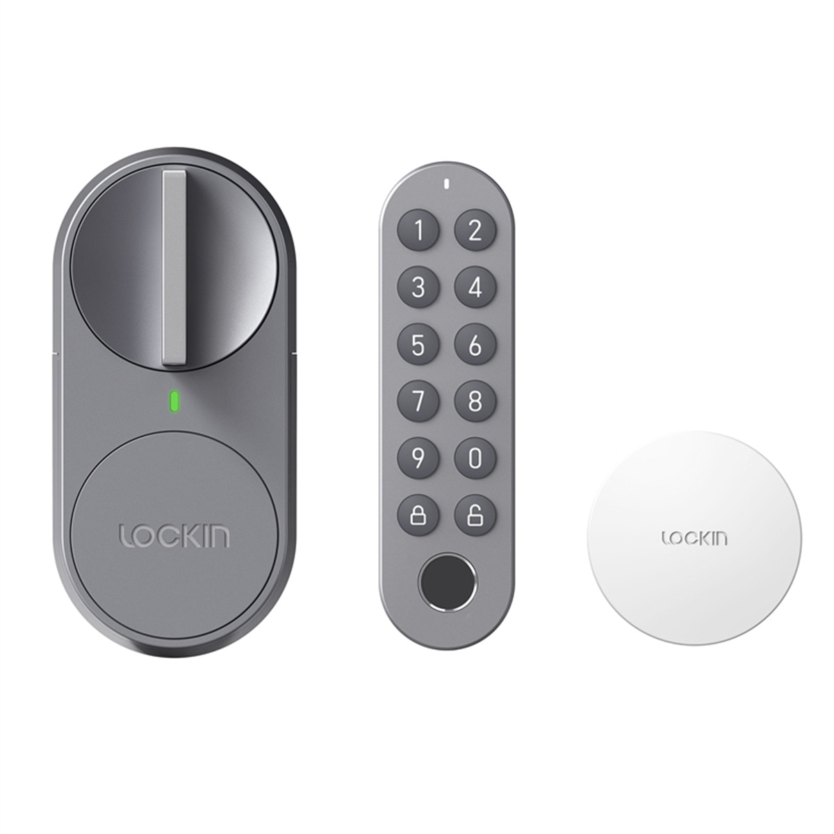 Cerradura inteligente Lockin G30, Bluetooth + Teclado dactilar + Bridge (WiFi) Plata-1