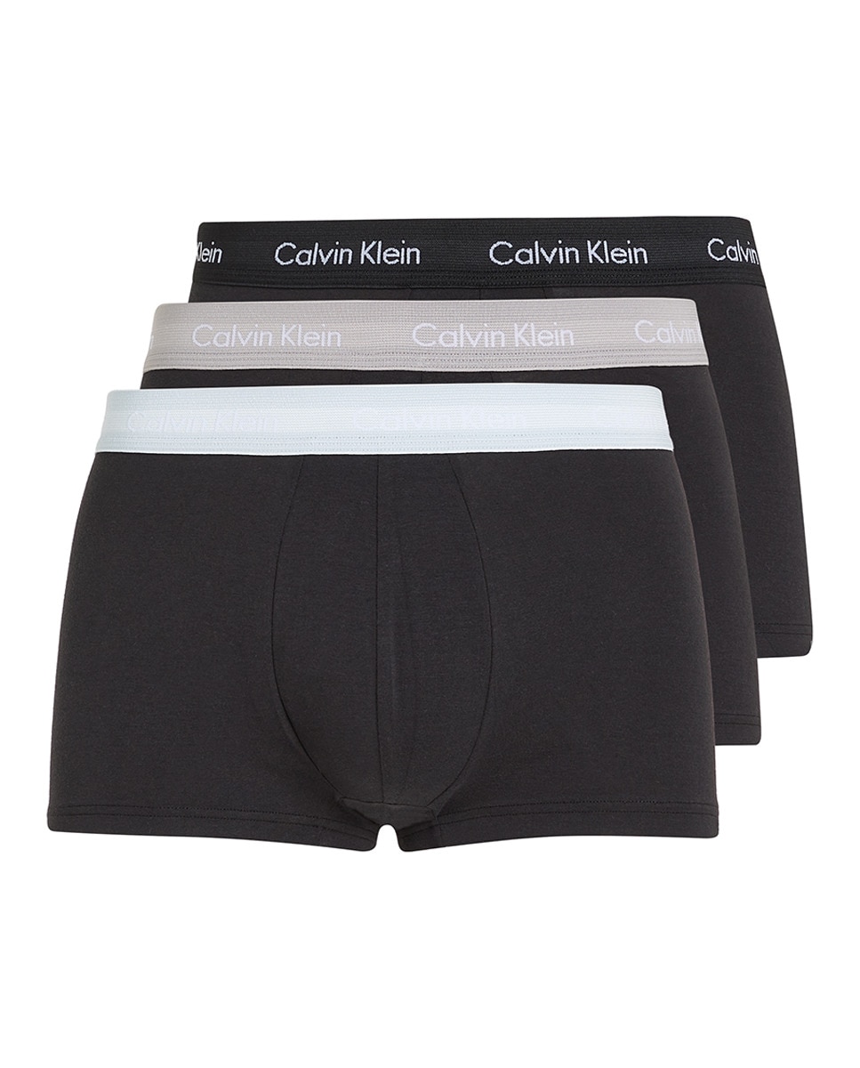 Pack de 5 Boxers Justos com Cintura Baixa - Cotton Stretch Preto-16