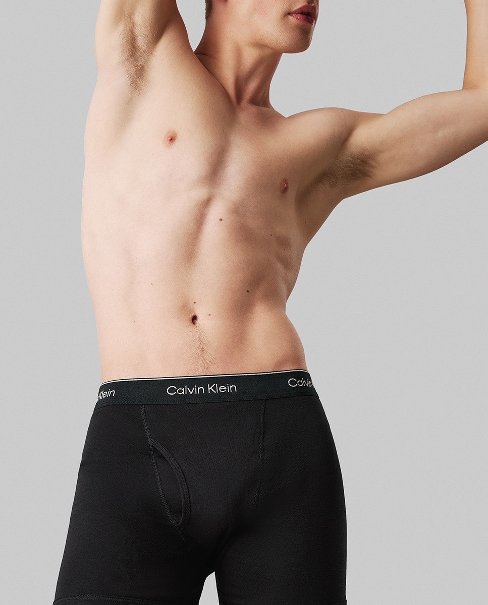Pack de 3 Boxers Largos - Cotton Classics Preto-3