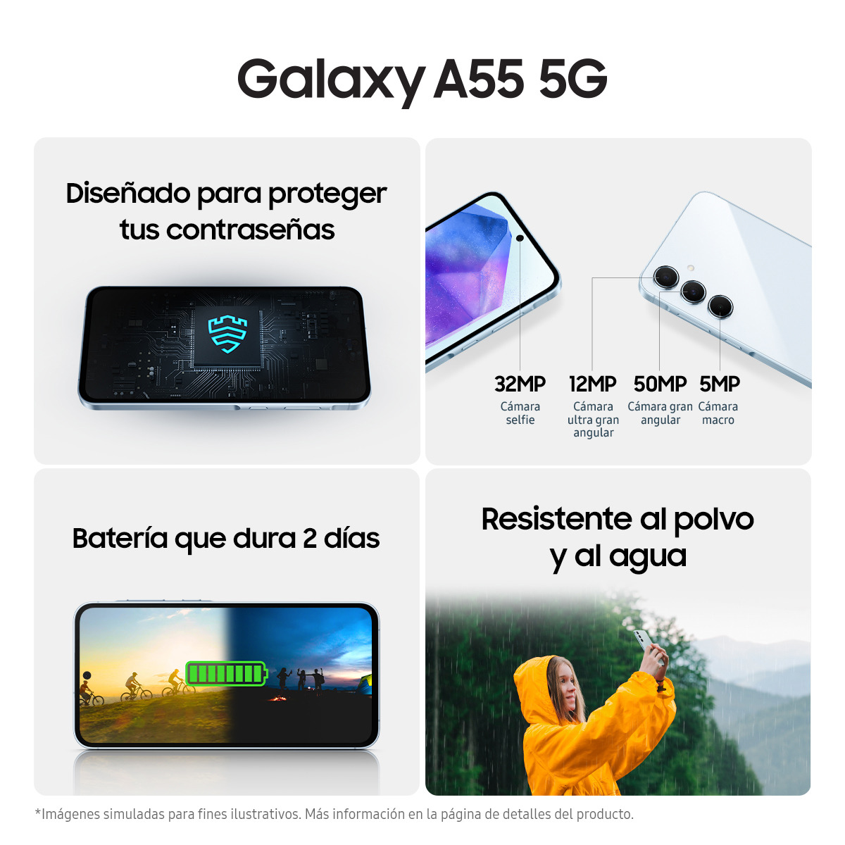 Samsung Galaxy A55 5G, 128GB + 8GB móvil libre Eclipse-5