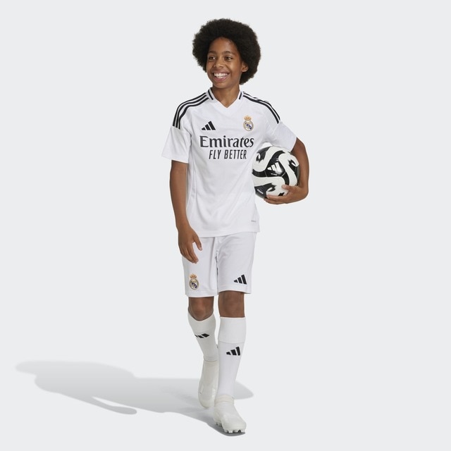 Imagen 0 de Pantalones cortos de fútbol de niño 1ª equipación Real Madrid 24/25 Adidas