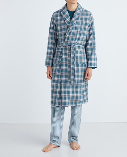 Imagen 0 de Bata de cuadros flannel forrada de hombre