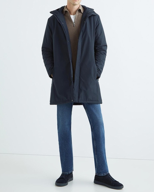 Imagen 0 de Abrigo de hombre largo con capucha