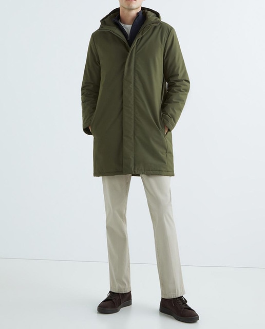 Imagen 0 de Abrigo de hombre largo con capucha