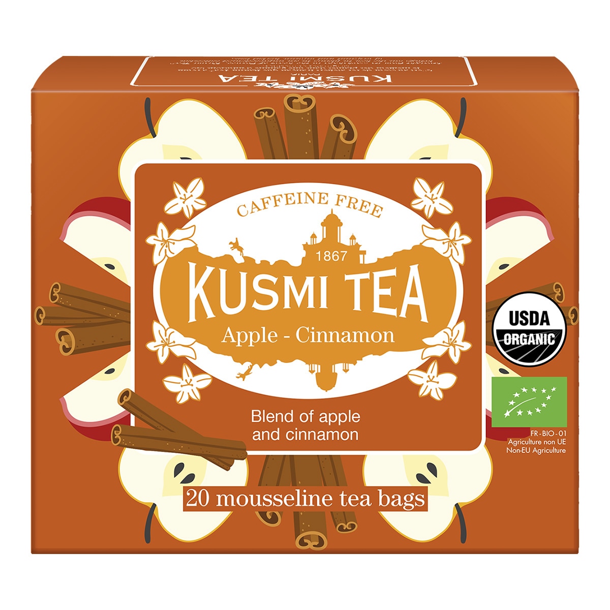 Imagen 0 de Infusión de manzana y canela bio Kusmi Tea 20 bolsitas
